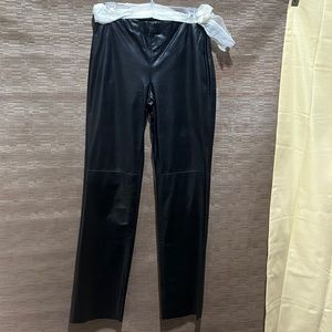 Kenneth Cole New York Black Leather Pants